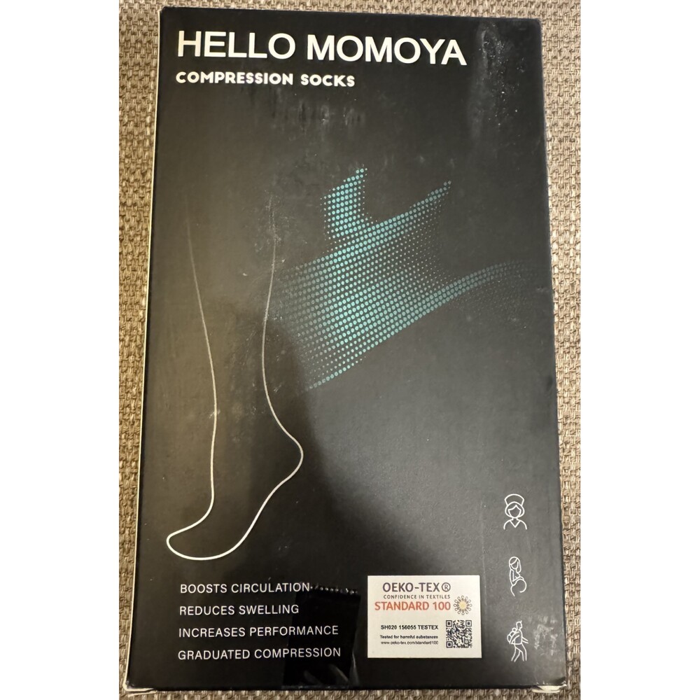 Hello Momoya Compression Socks for Women Men Knee High 20-30 mm 3 Pack